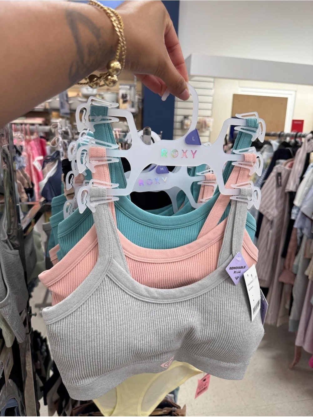 ROXY🏄♀️ Ribbed Padded Bralette - Picture 8 of 12